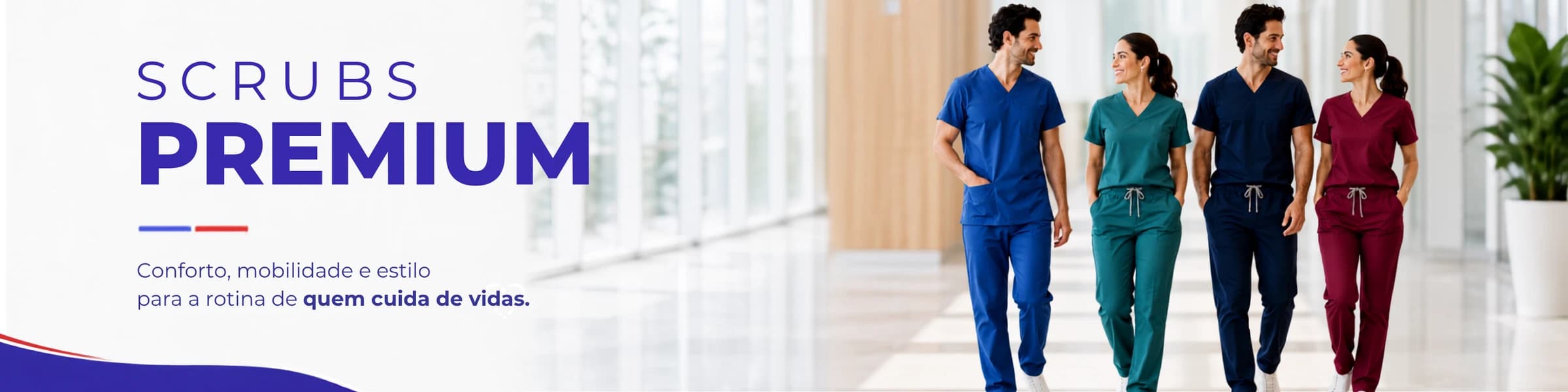 Scrubs premium — conforto, mobilidade e estilo