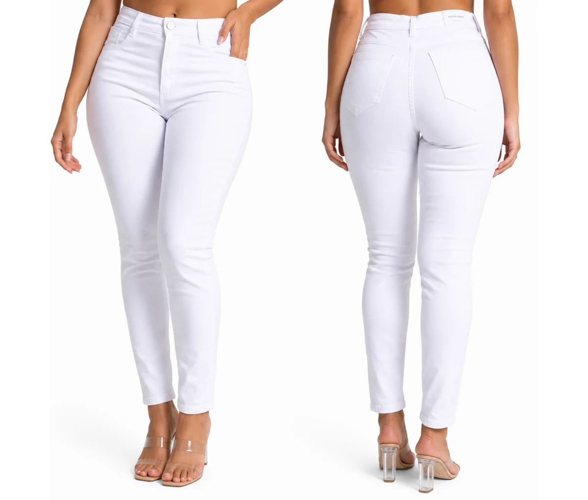 Calça Branca de Sarja